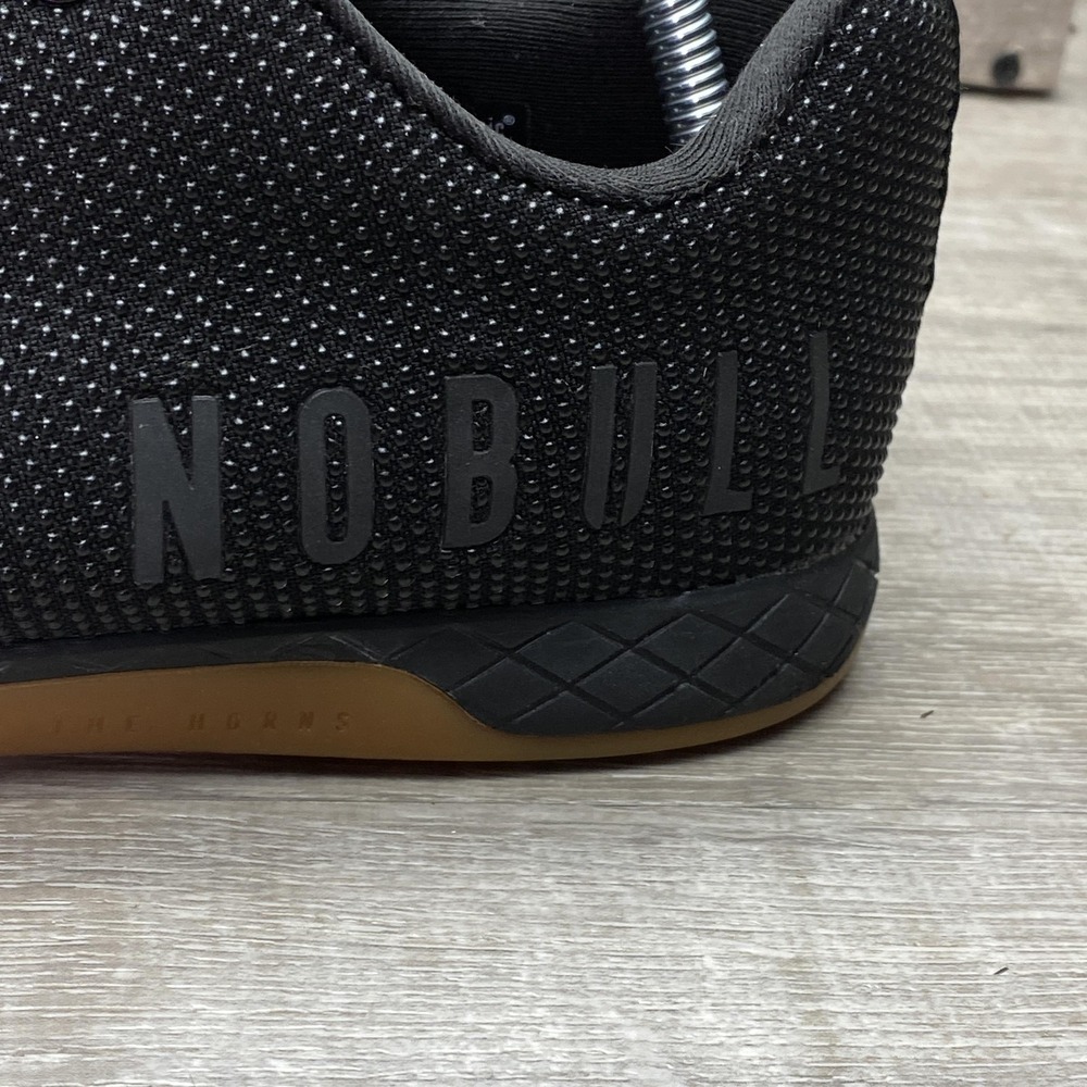 NOBULL Trainer Shoes Mens Size 9.5 Black SuperFabric Gum Sole Athletic Sneakers - Picture 6 of 12